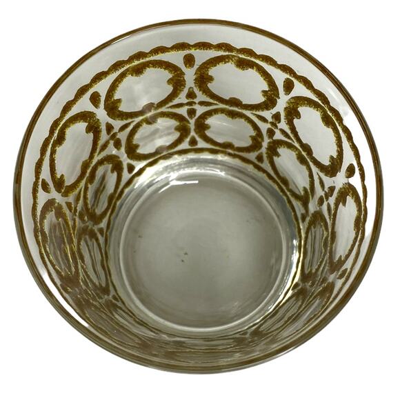 Vintage Libbey Short Glass Cups 8oz each Set of 4 Geometric Design - Picture 7 of 9